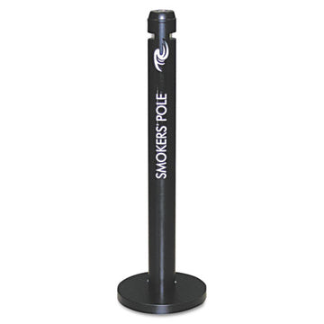 Rubbermaid® Commercial Smoker's Pole, Round, Steel, 0.9 Gal, Black freeshipping - TVN Wholesale